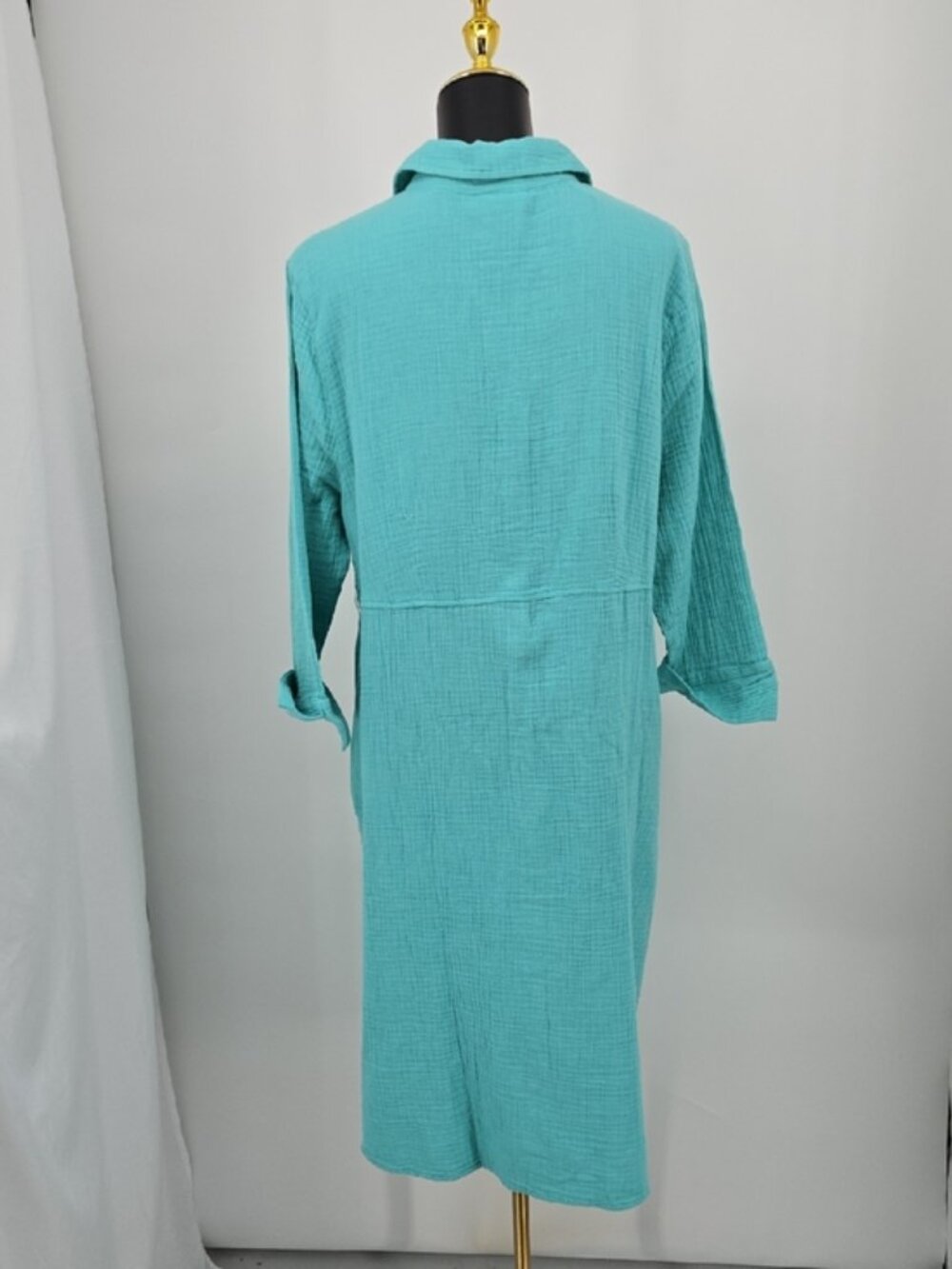 Aqua Petite Button Front Dress Size PXL - Picture 4 of 10